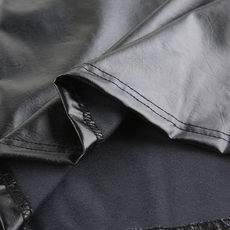 Personalized Dark Wind Paneled Mesh Horn Skirt Pants