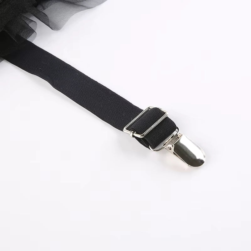 Personalized Dark Wind Paneled Mesh Horn Skirt Pants
