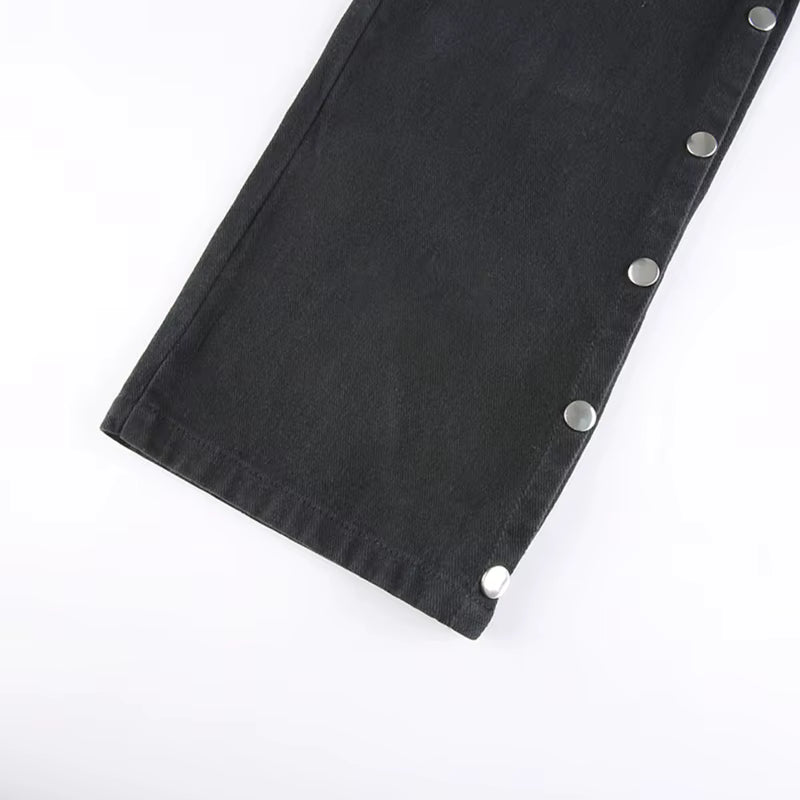 Black Cargo Jeans for Women