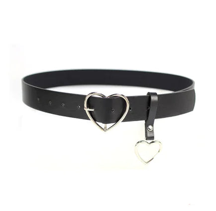 Heart-Shaped Buckle Women's Belt for Jeans