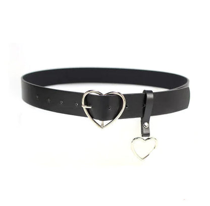 Heart-Shaped Buckle Women's Belt for Jeans