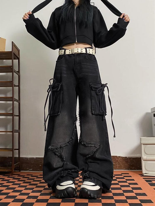 American High Street Style Distressed Jeans