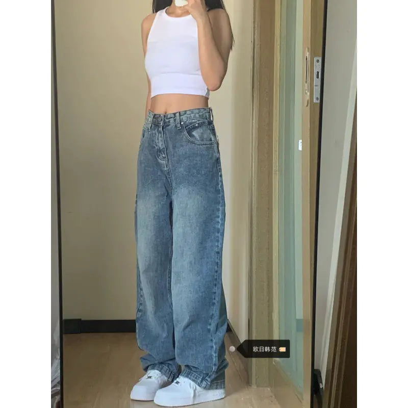Jeans Wide Leg Washed