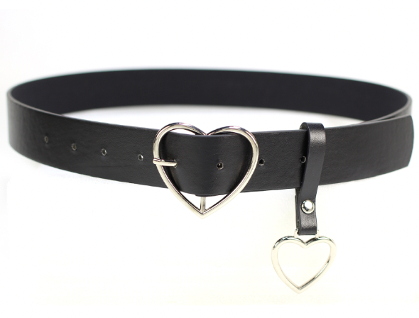 Heart-Shaped Buckle Women's Belt for Jeans