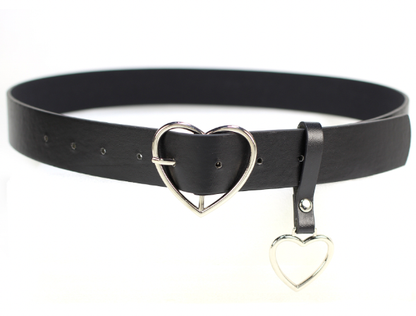 Heart-Shaped Buckle Women's Belt for Jeans