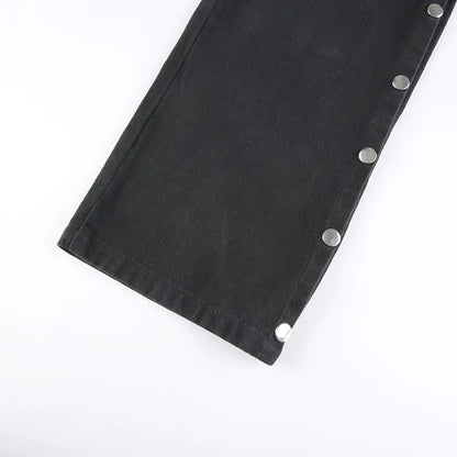 Black Cargo Jeans for Women