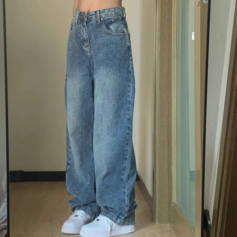 Jeans Wide Leg Washed