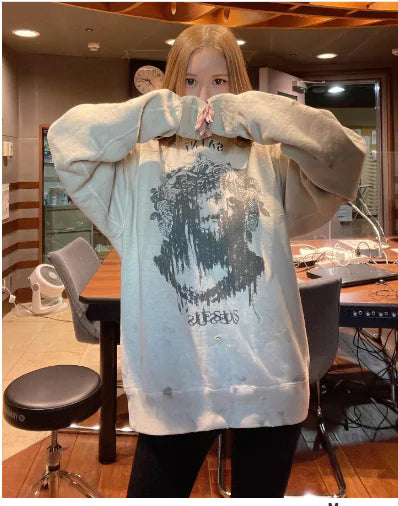 Retro Print Sweatshirt