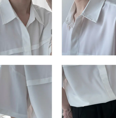 Versatile Men's College Couple Cotton Polyester Shirt