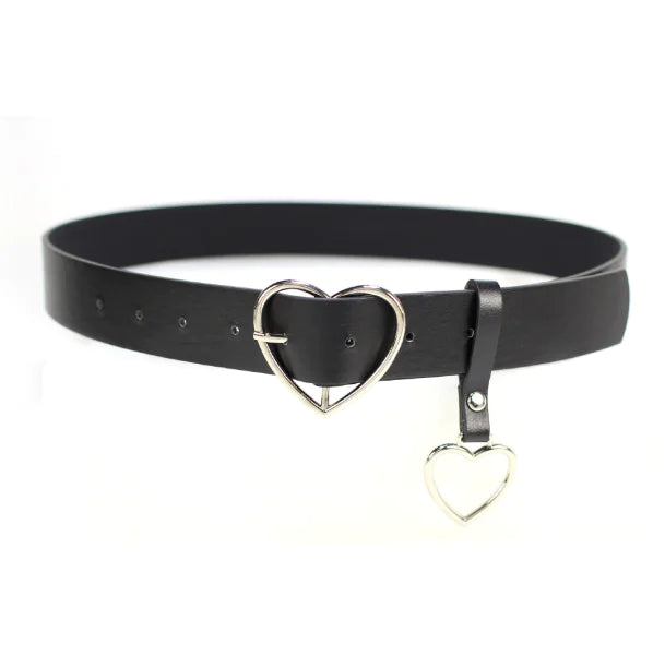 Heart-Shaped Buckle Women's Belt for Jeans