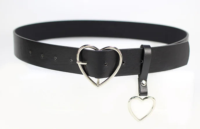 Heart-Shaped Buckle Women's Belt for Jeans