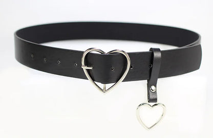 Heart-Shaped Buckle Women's Belt for Jeans
