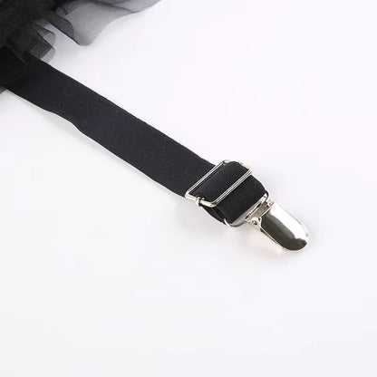 Personalized Dark Wind Paneled Mesh Horn Skirt Pants