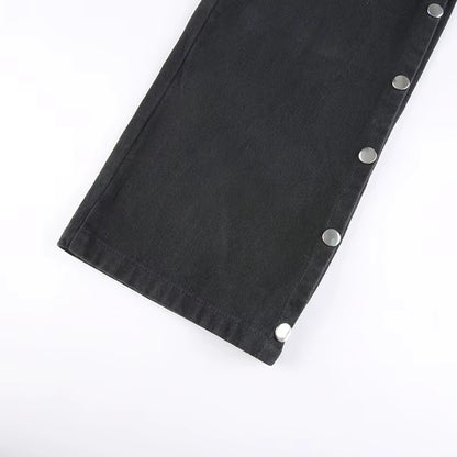 Black Cargo Jeans for Women