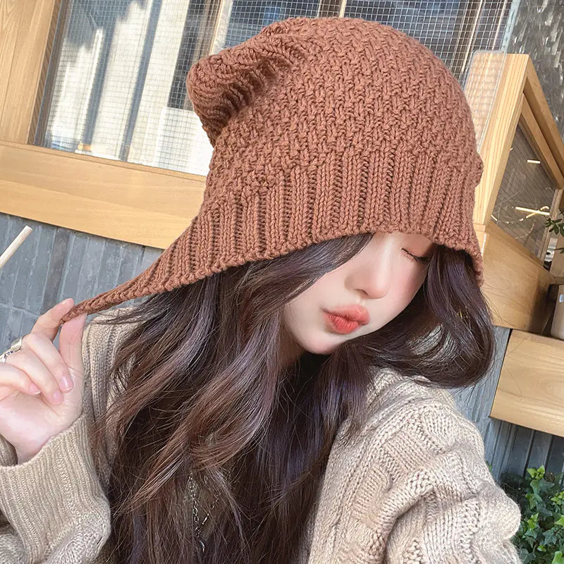 Gorro de Lana para Mujer con Orejeras para Otoño/Invierno