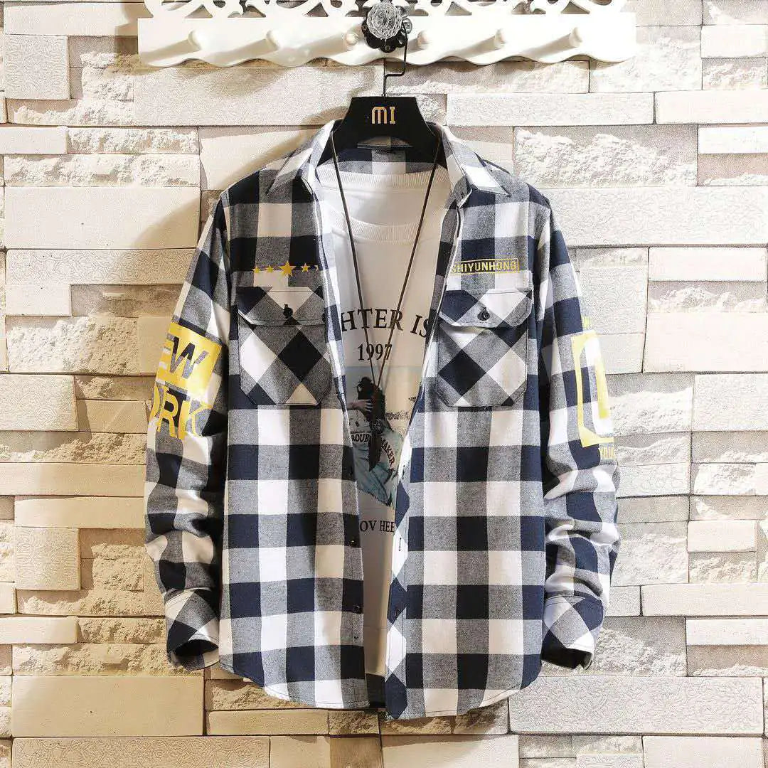 Camisa Casual Cuadros Slim Fit para Hombre