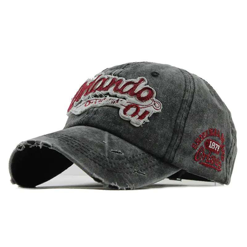 Wholesale Cotton Baseball Caps with Letter Design
