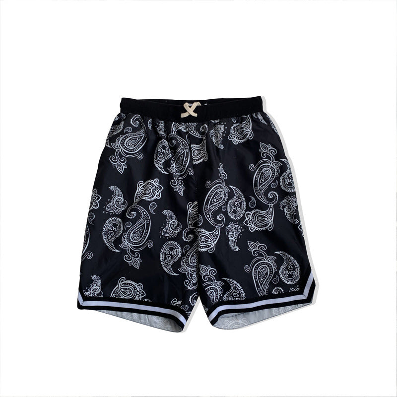Cashew Stripe Men's Basketball High Street Shorts
