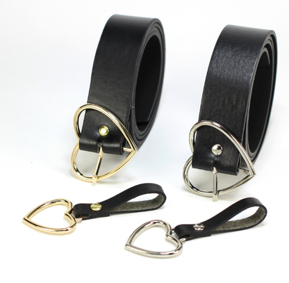 Heart-Shaped Buckle Women's Belt for Jeans