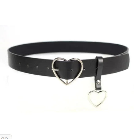 Heart-Shaped Buckle Women's Belt for Jeans