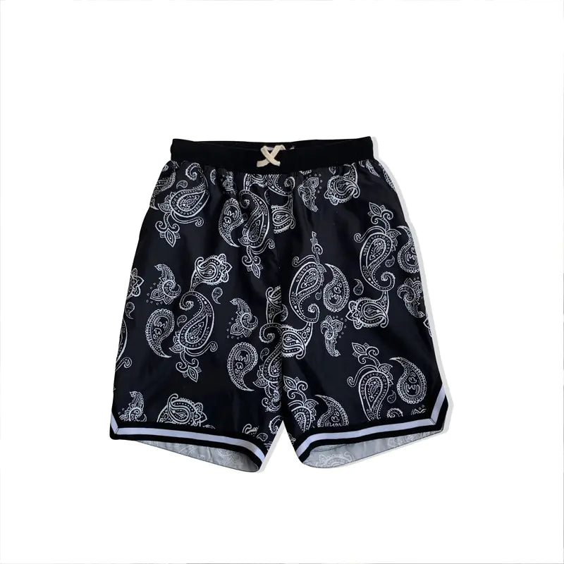Cashew Stripe Men's Basketball High Street Shorts