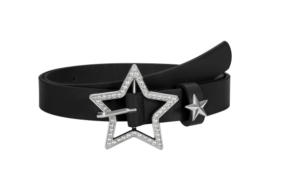 Women Faux Leather Belt Star