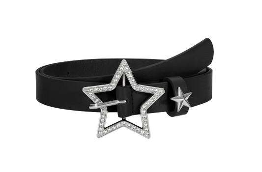 Women Faux Leather Belt Star