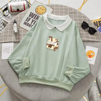 Sudadera Preppy Menta