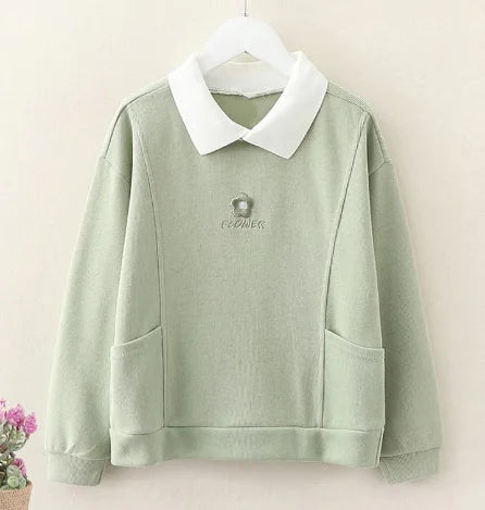 Sudadera Preppy Menta