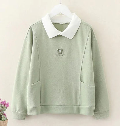 Sudadera Preppy Menta