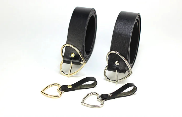 Heart-Shaped Buckle Women's Belt for Jeans