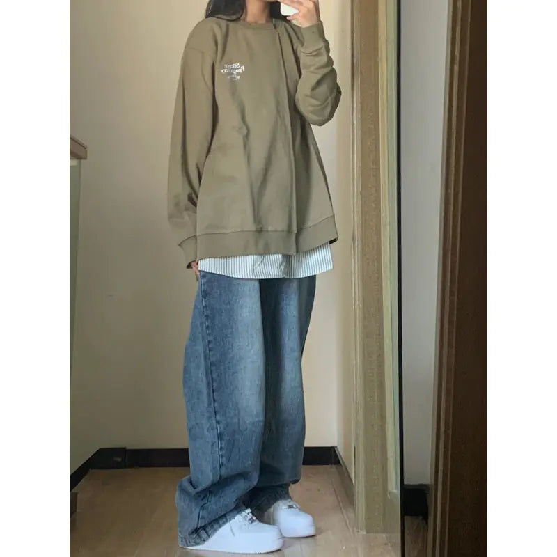 Jeans Wide Leg Washed