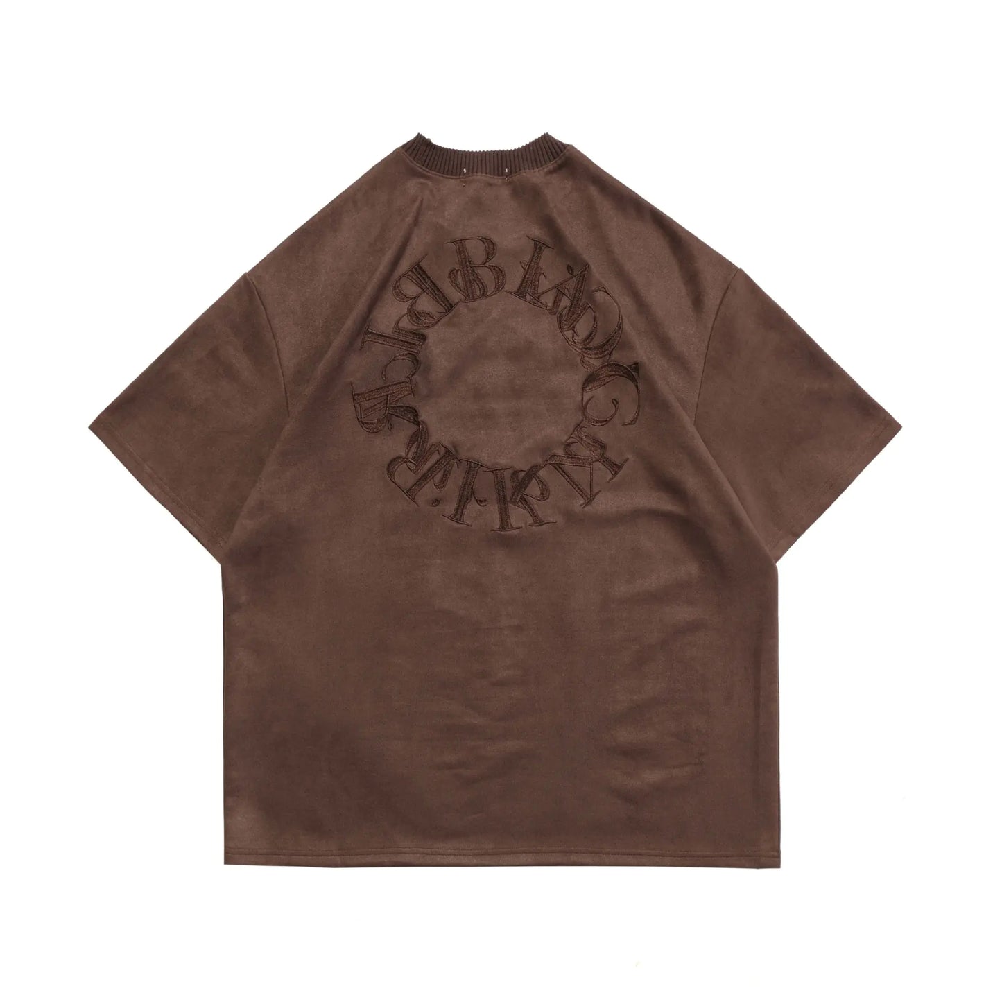 Camiseta de Gamuza Bordada con Letras American Street