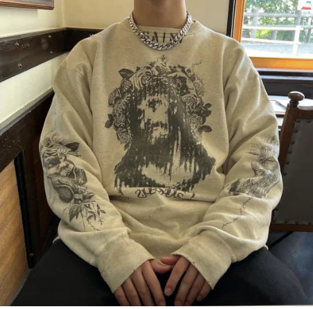 Retro Print Sweatshirt